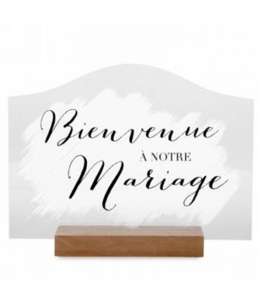 DÉCOR PLAQUE MARIAGE - BIENVENUE À NOTRE MARIAGE